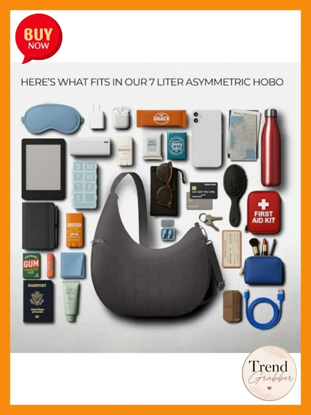 Anti-Theft Hobo with RFID Blocking, Lightweight Nylon